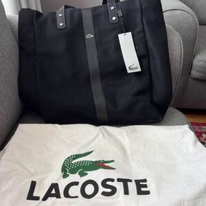 Lacoste Black Tote Bag